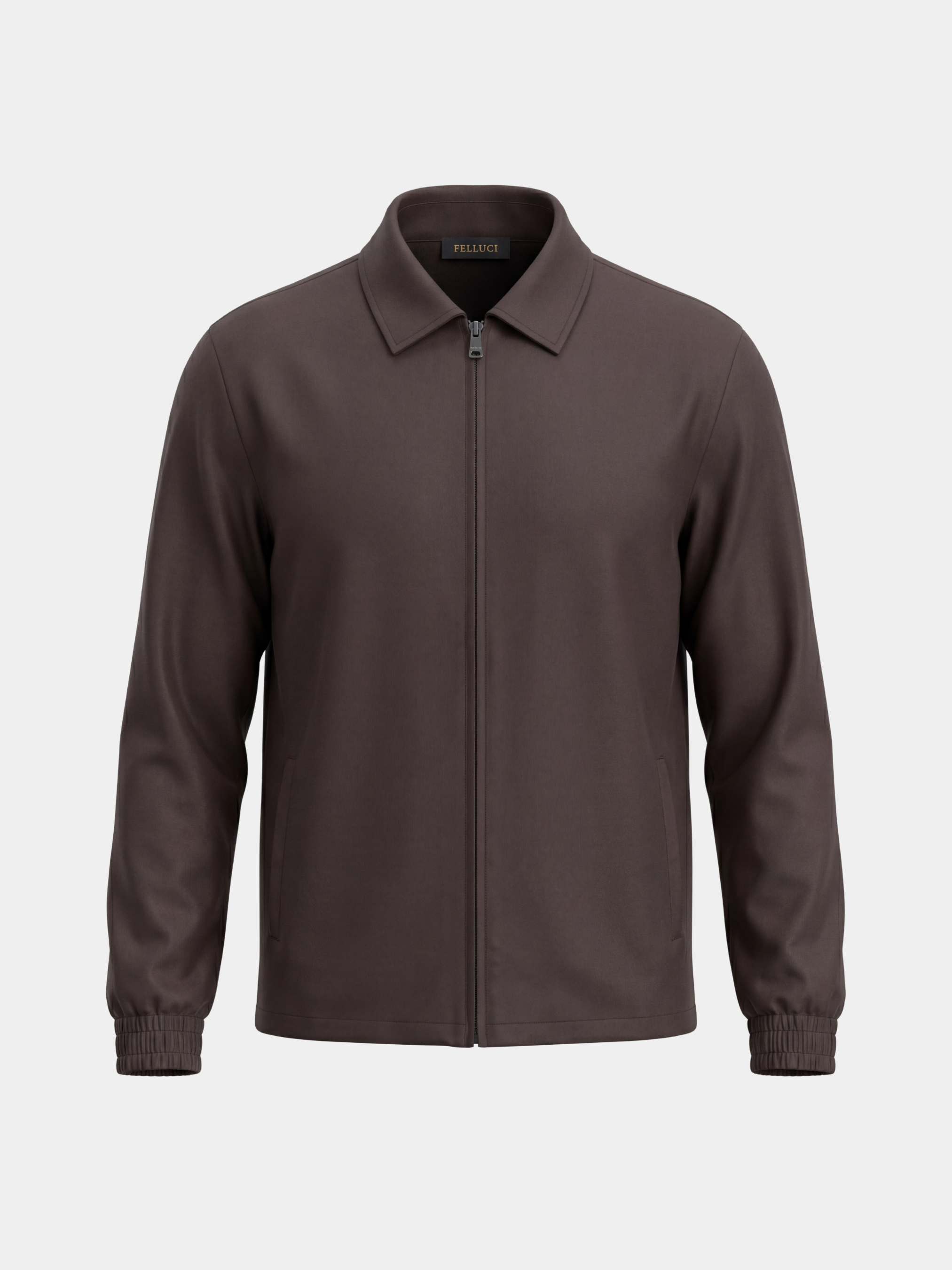 Technico Jacket with Collar - Brown