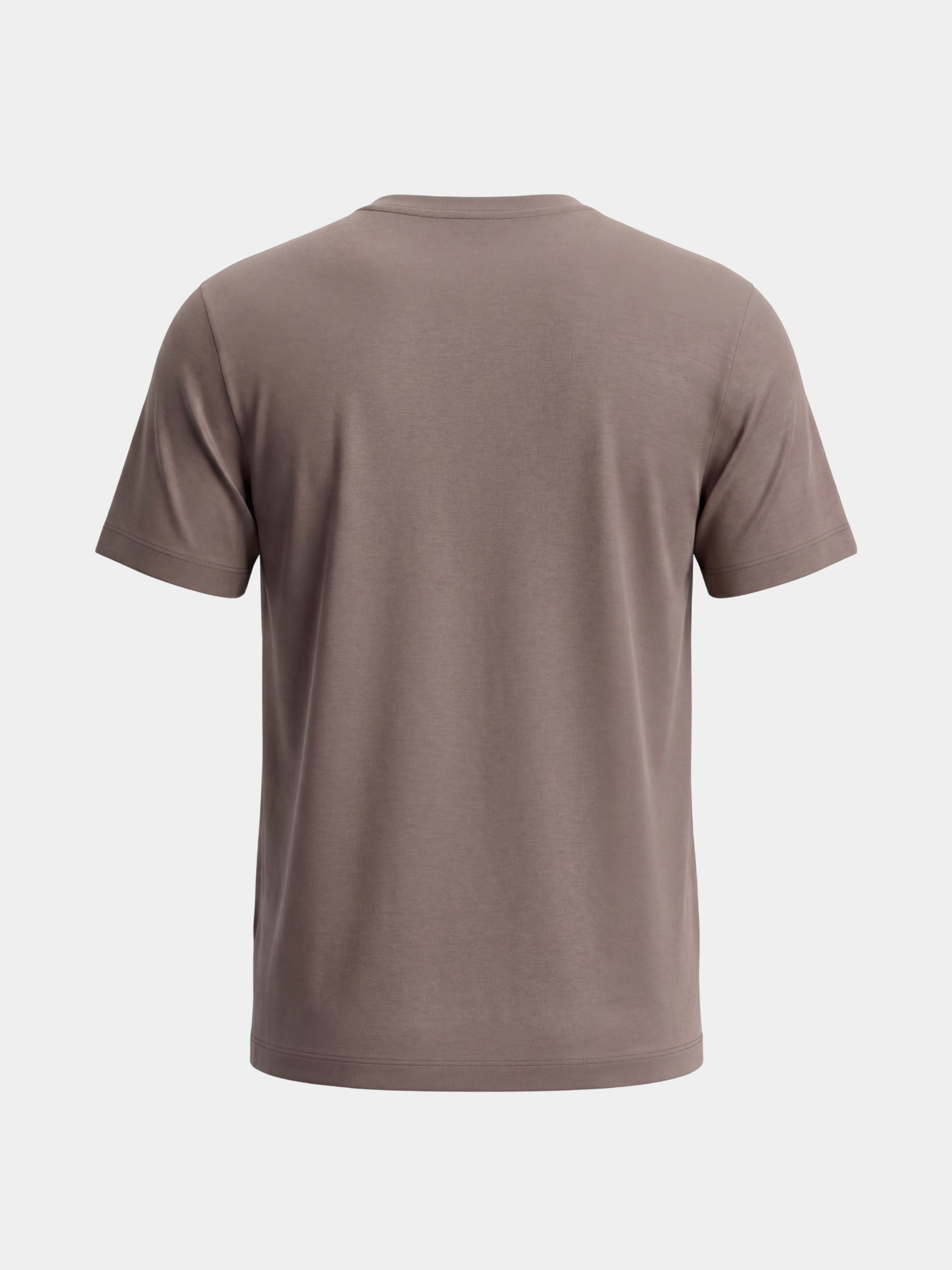 Mercerized V-Neck Tee - Brown
